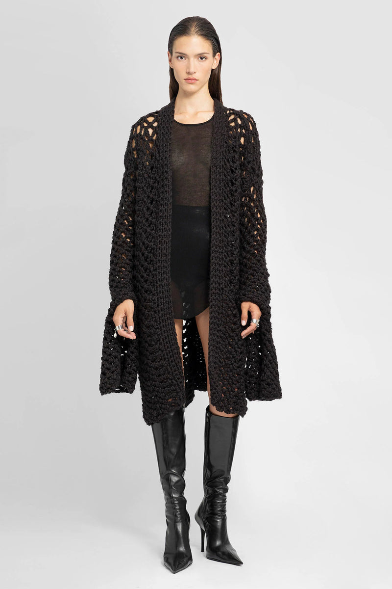 Black Crochet Merino Wool Robe – Lisa Von Tang